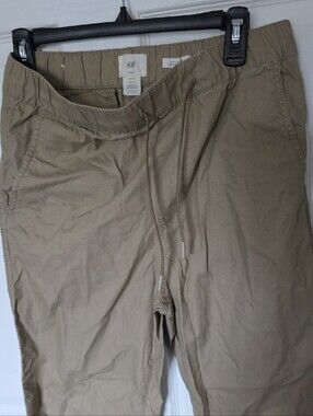 H&M Men's Drawstring Pants in Khaki